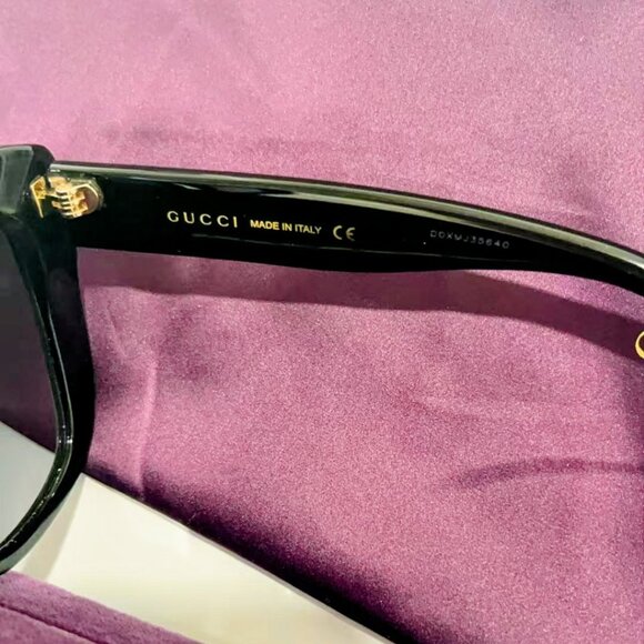 Gucci GG0327S Sunglasses women authentic black gray lens main image 5